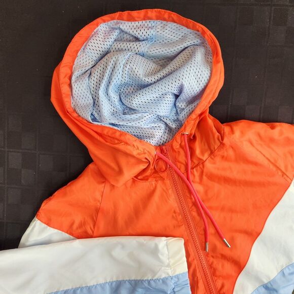 Divided H & M Jacket Womens Medium Full Zip Hood Colorful Vintage Windbreaker - Picture 5 of 5